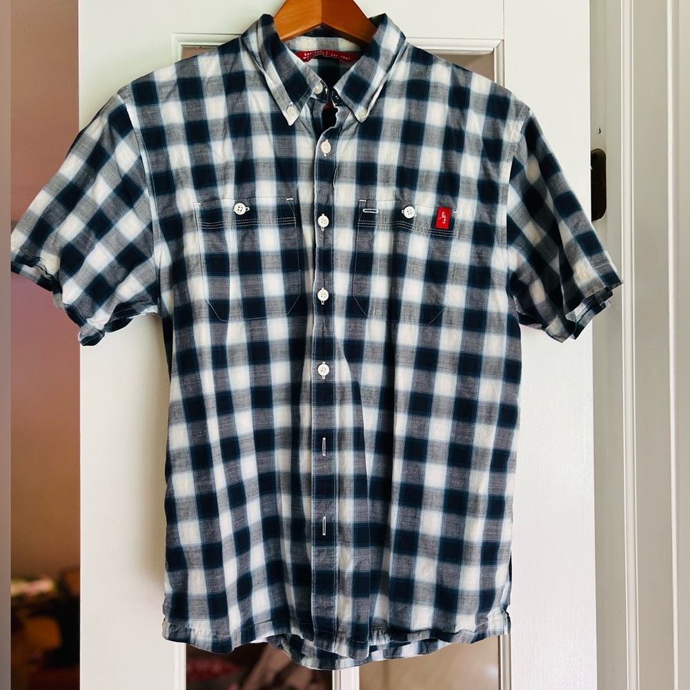 SALE Eastern Mountain Sports Men’s Plaid Shirt, Size Medium
